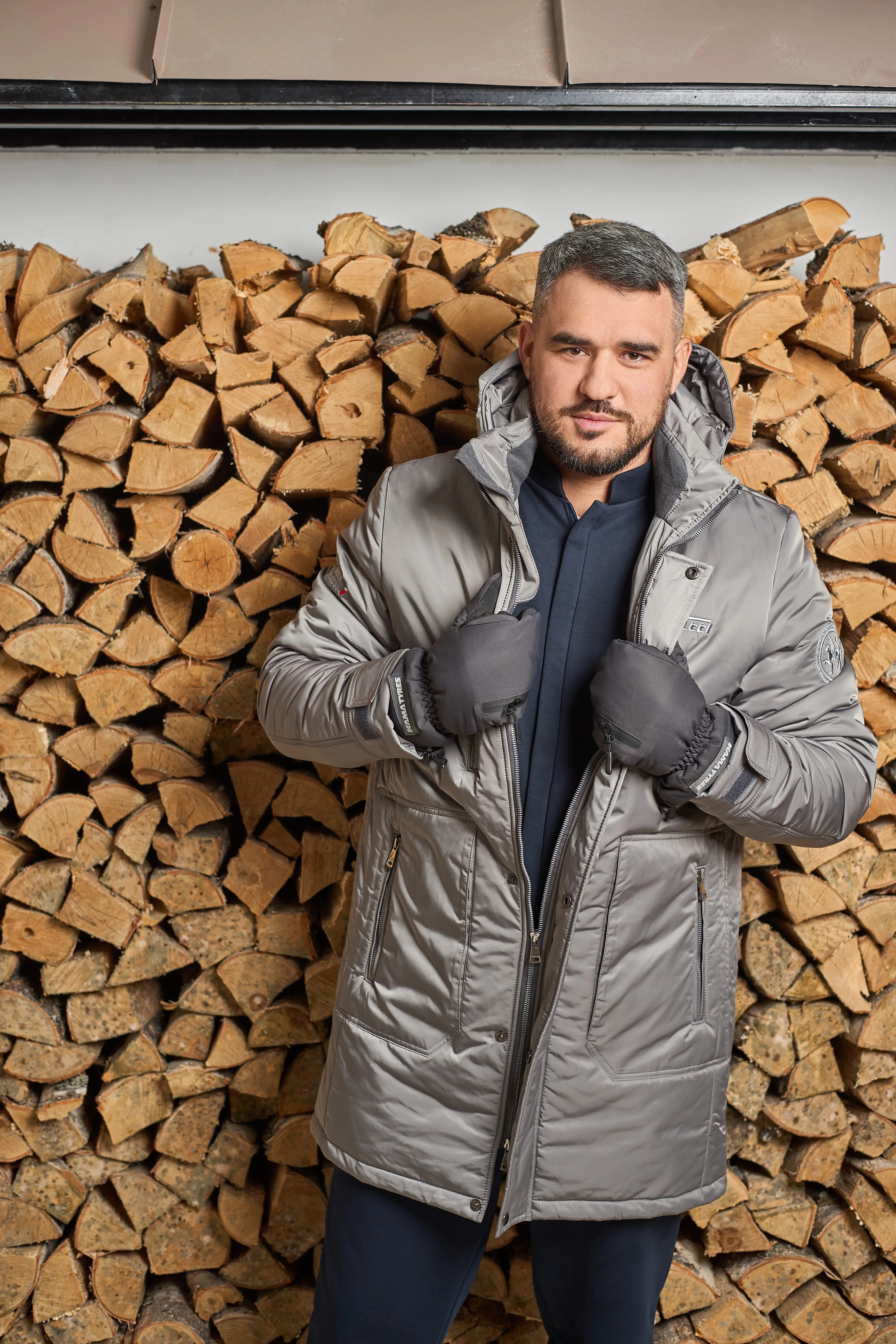 Парка мужская KAMA TYRES серая